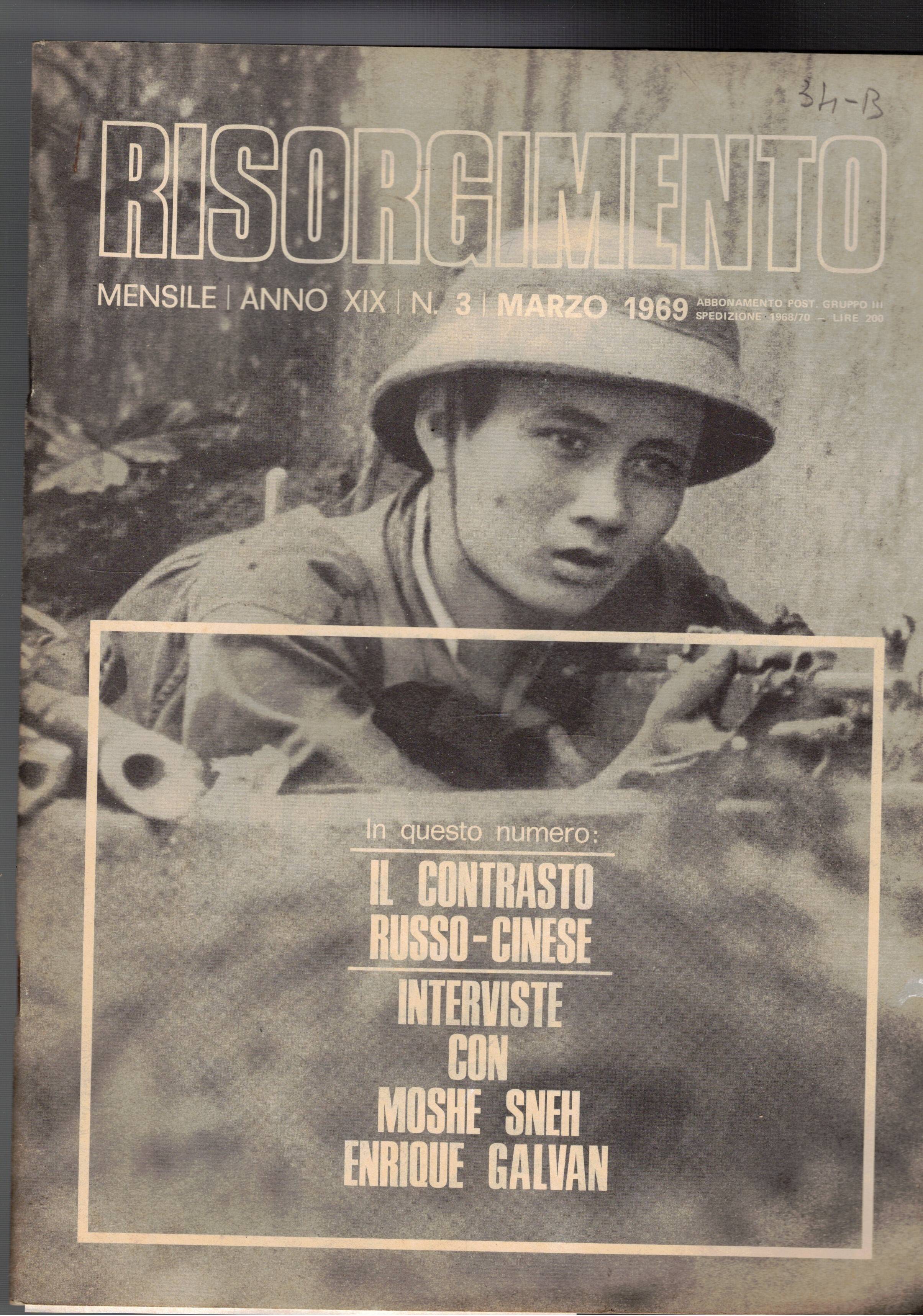 Risorgimento, mensile. Disponioamo dei n° 2, 4, 5, 7 del …