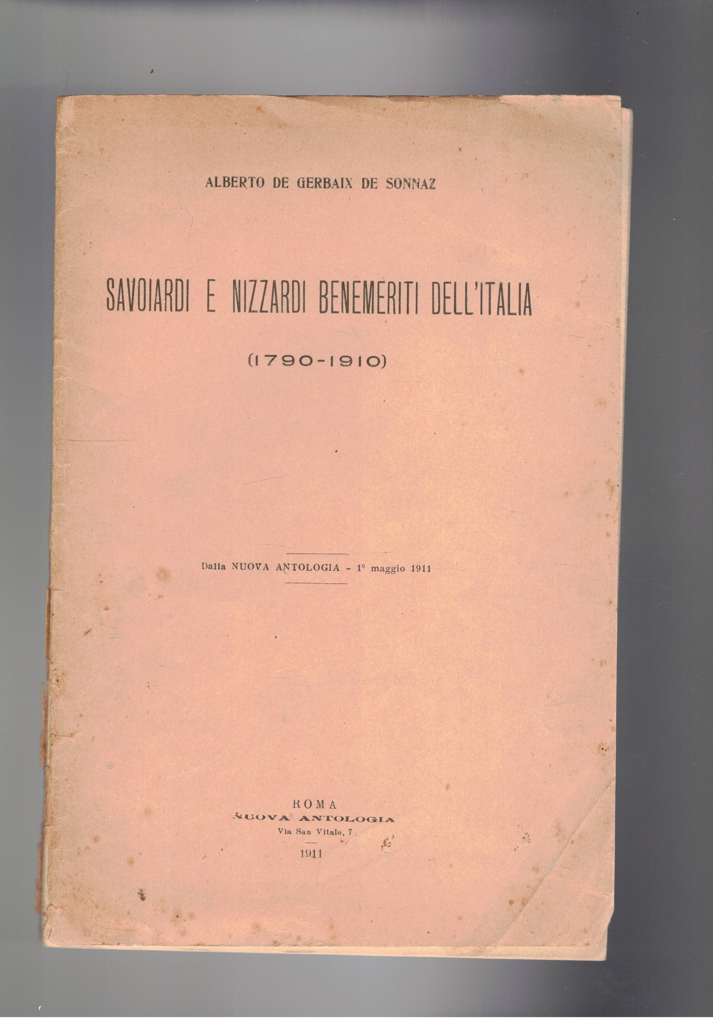 Savoiardi e nizzardi benemeriti dell'Italia (1790-1910). Estratto.