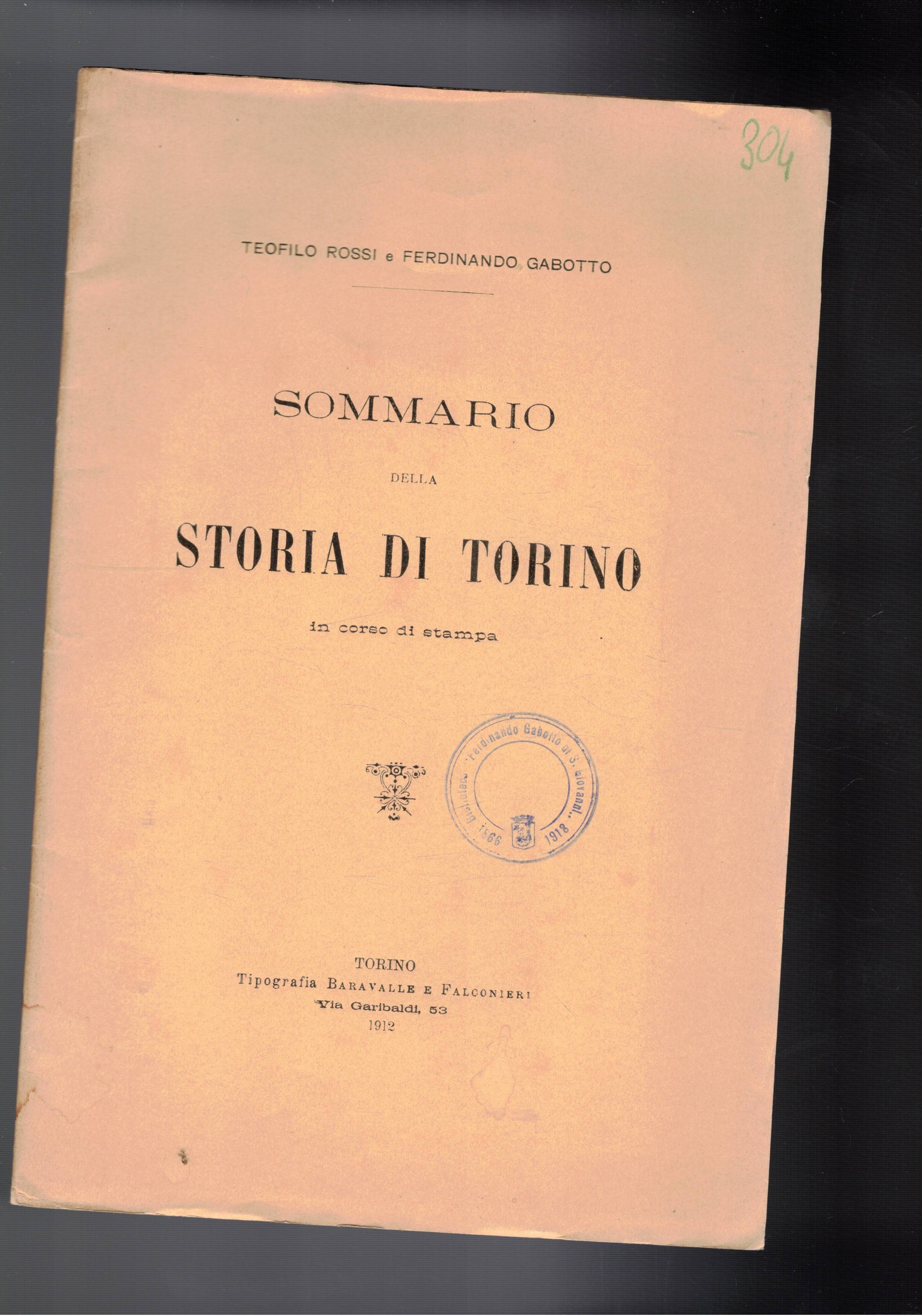 Sommario della storia di Torino.