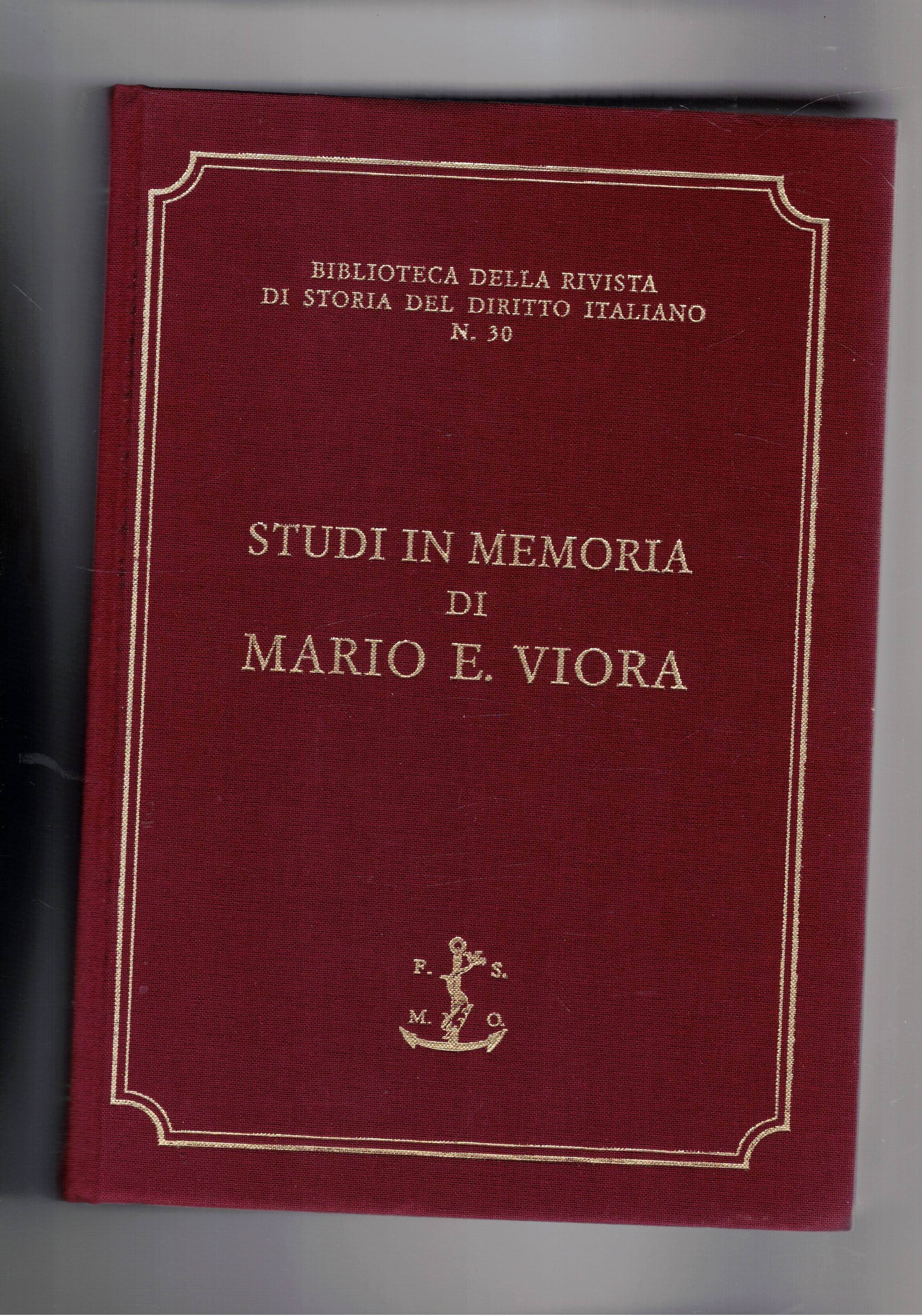 Studi in memoria di Mario E. Viora.