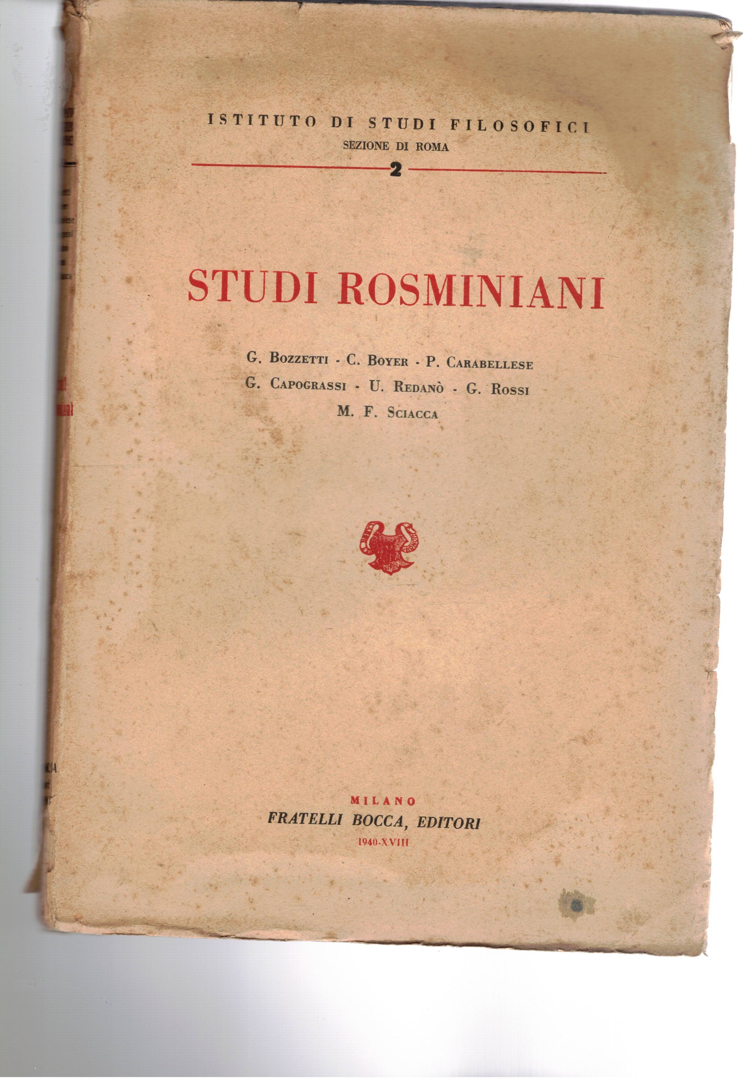 Studi rosminiani.