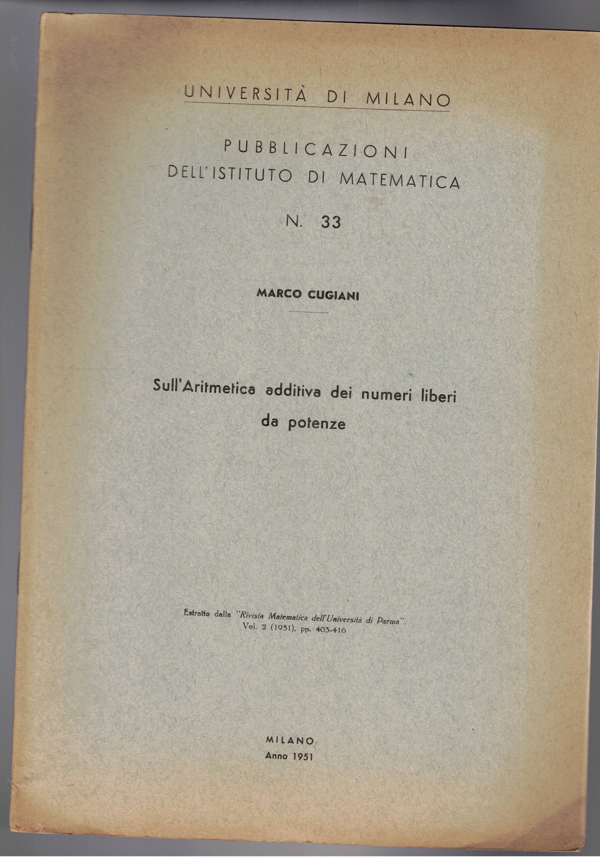Sull'Aritmetica additiva dei numeri liberi da potenza. Estratto.