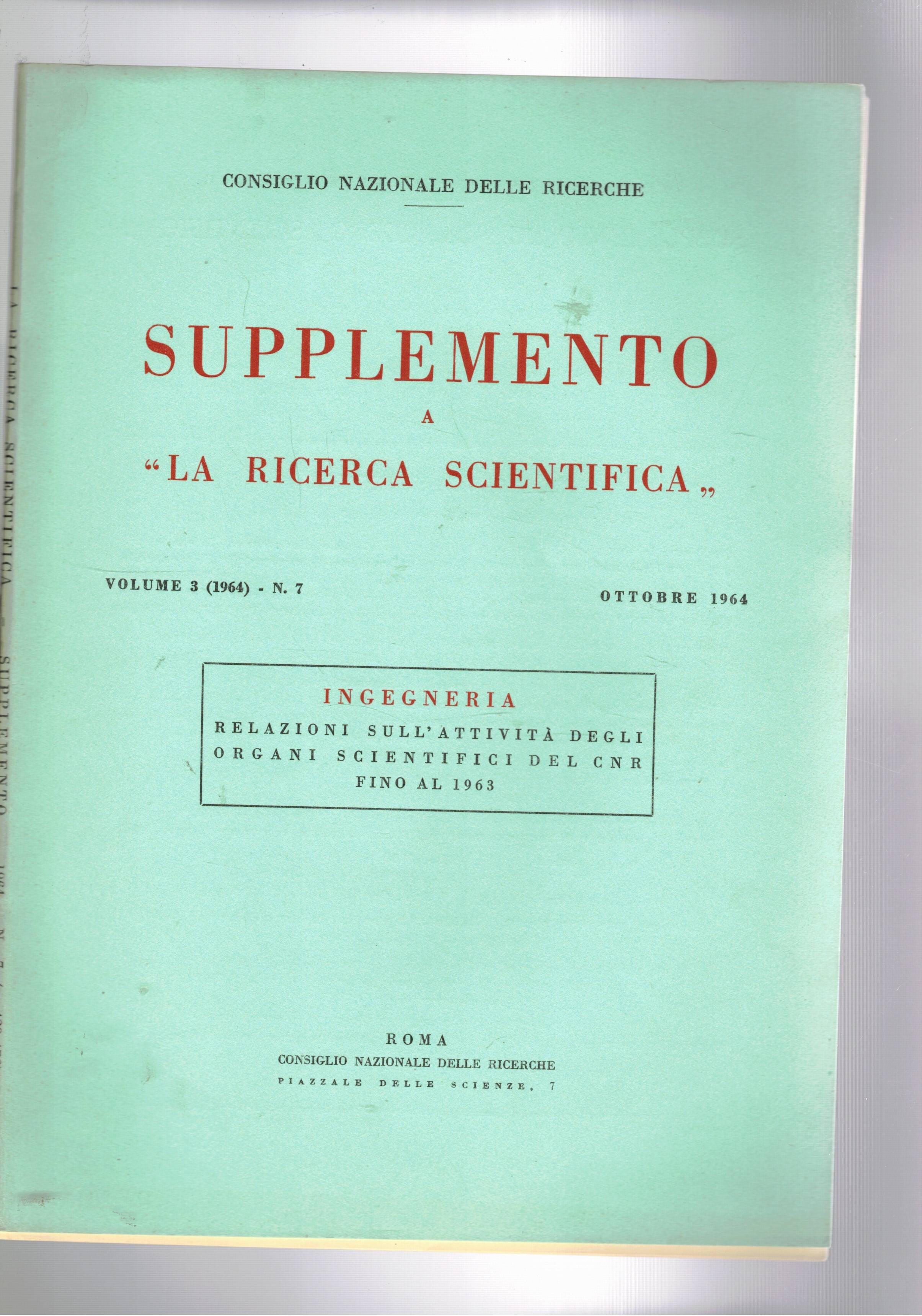 Supplemento a la ricerca scientifica vol. 3° n. 7 del …