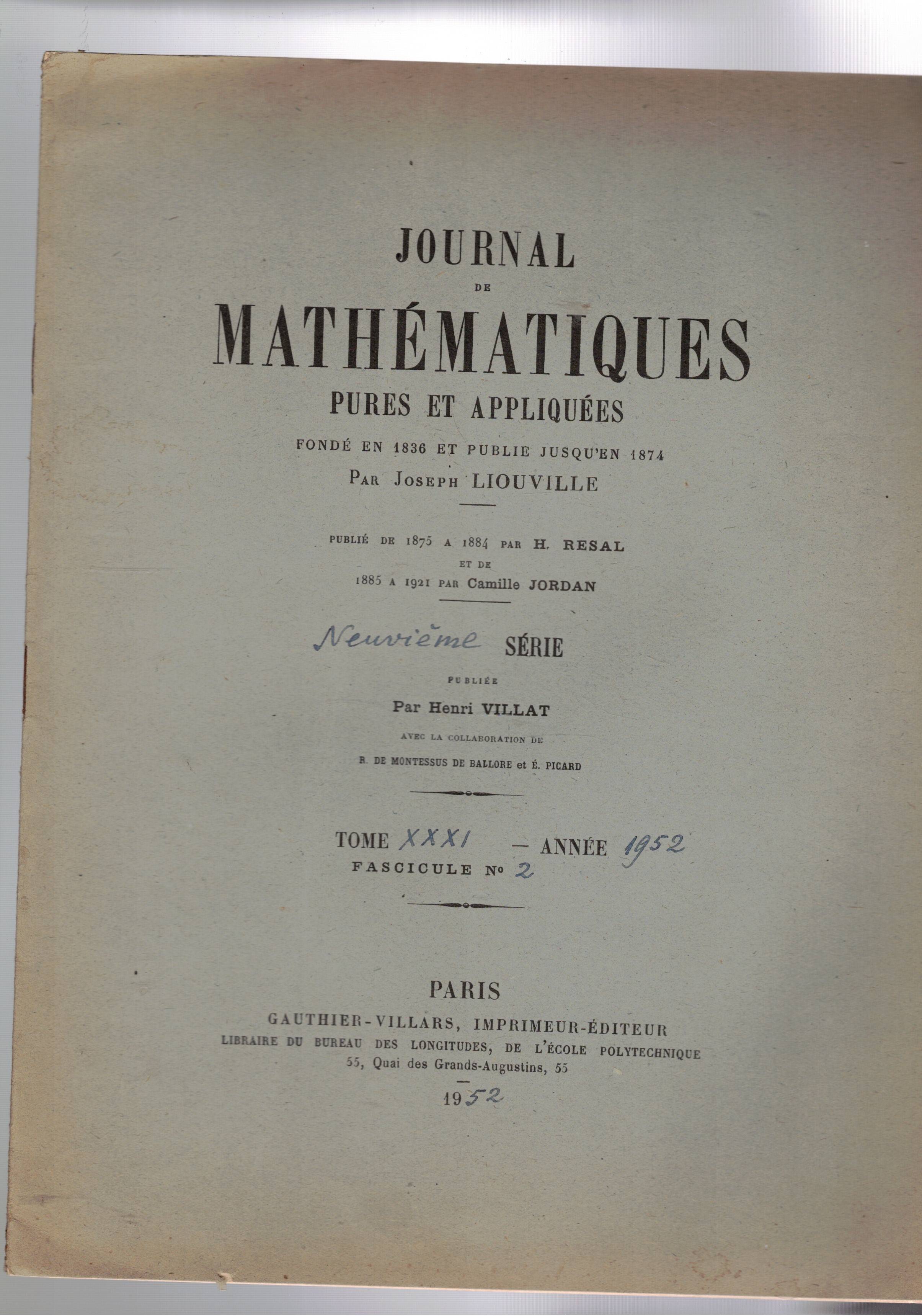 Sur l'approximation des fonctions continues. Estratto da Journal de mathematiques …