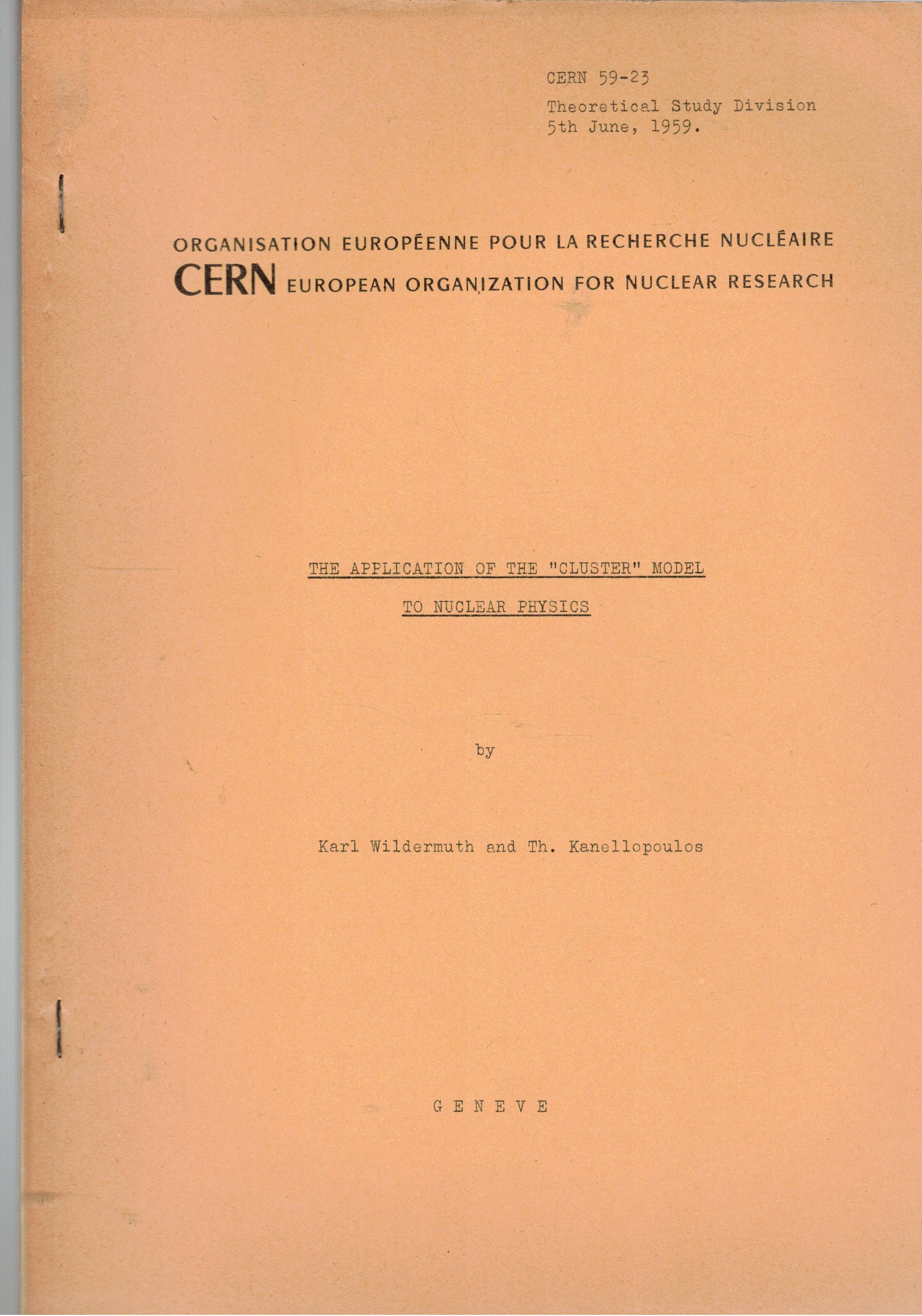 The application on the "Cluster" model to nuclear physics.