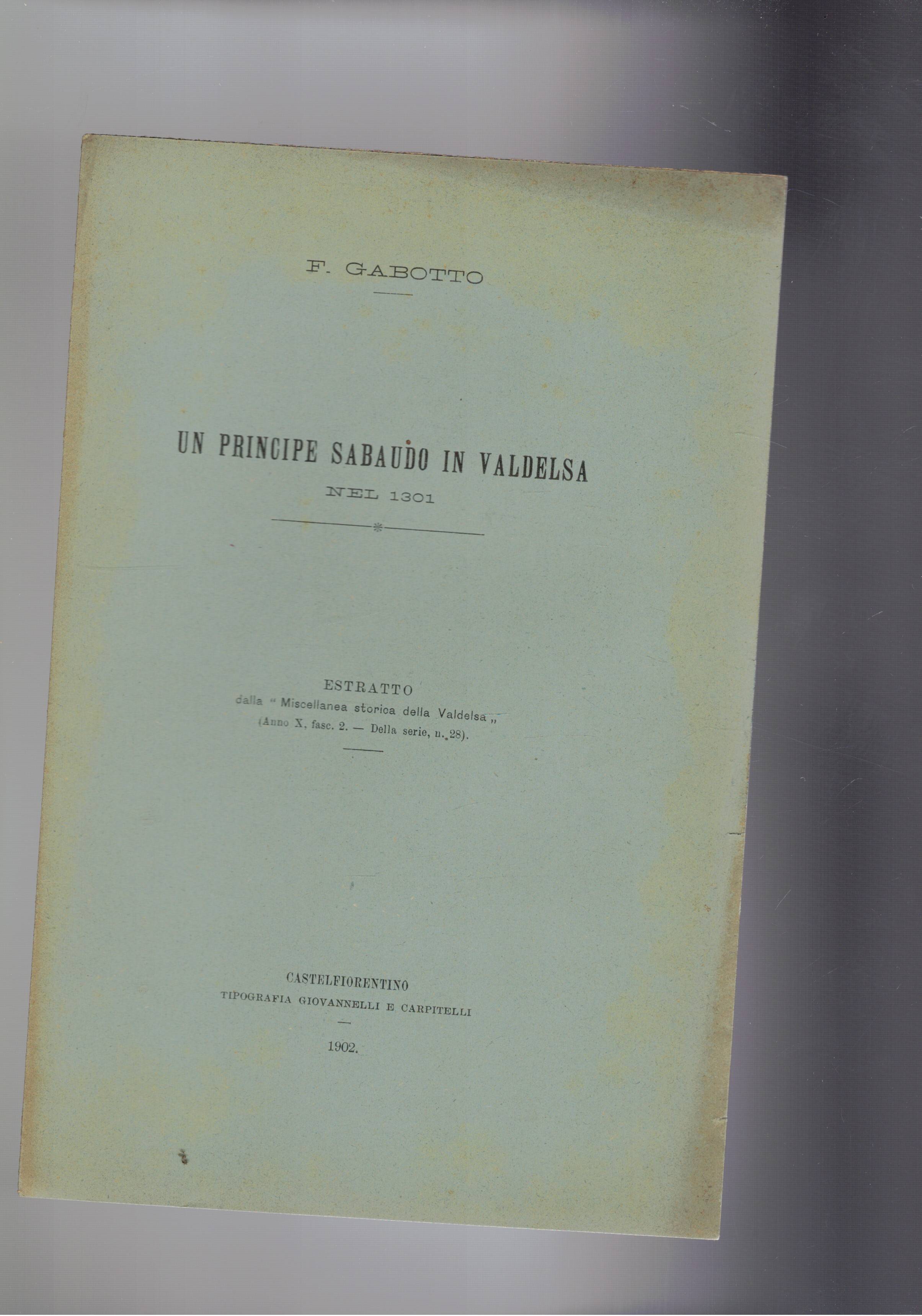 Un principe sabaudo in Valdelsa nel 1301. Estratto.