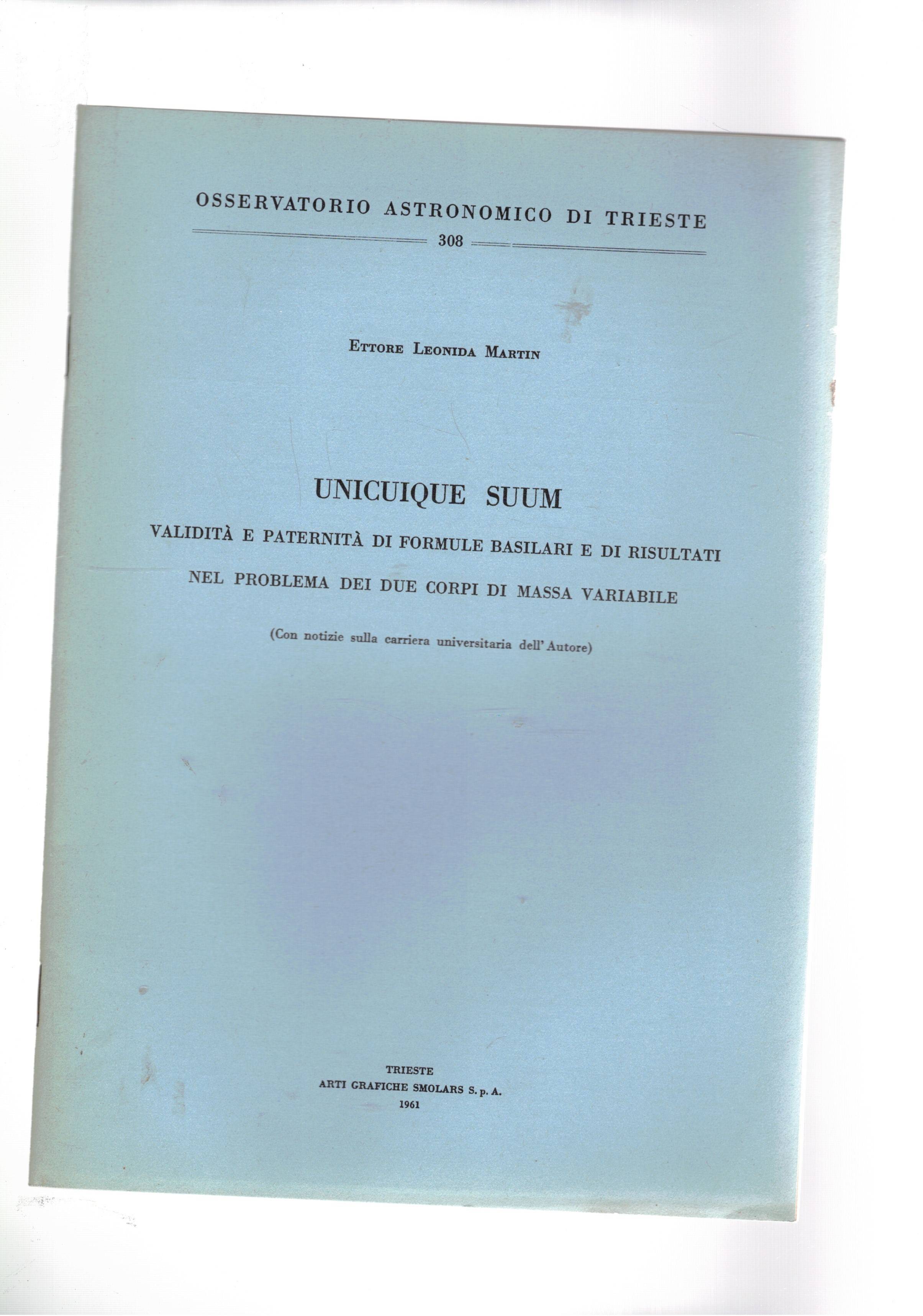 Unicuique Suum. validità e paternità di formule basilari e di …