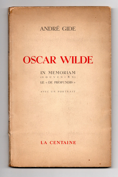 "Oscar Wilde. In memoriam (souvenirs) le " De profundis"