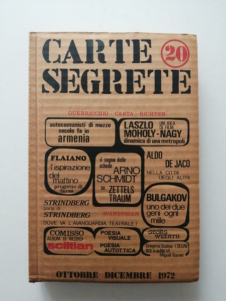 Carte segrete N.20 Anno VI Ottobre Novembre 1972