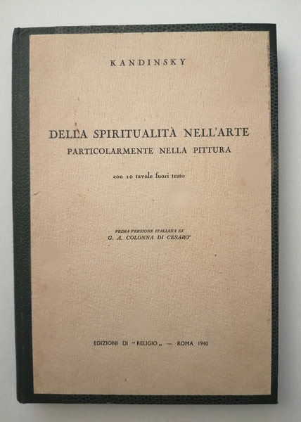 Della spiritualita nell Arte particolarmente nella pittura