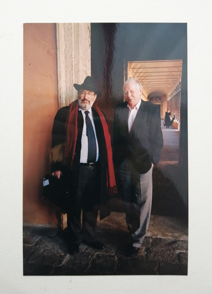 2 Fotografie originali di Umberto Eco con Hans Magnus Enzensberger …