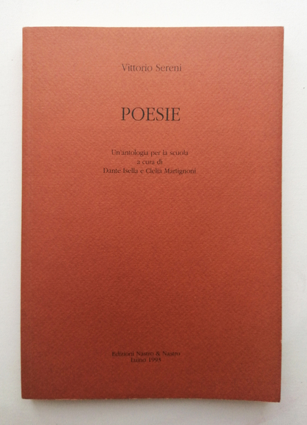 Poesie. Un antologia per la scuola a cura di Dante …