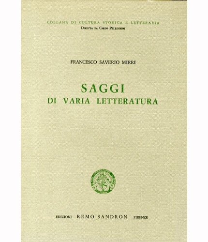 Saggi di varia letteratura.