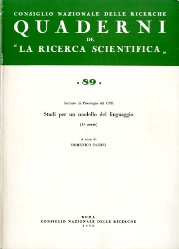 Studi per un modello del linguaggio - Prima serie.