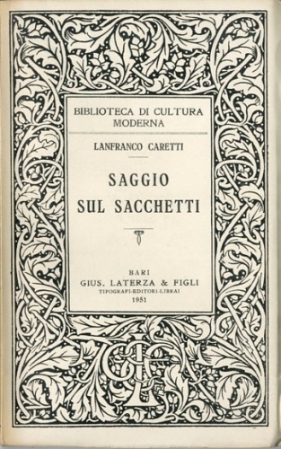 Saggio sul Sacchetti.