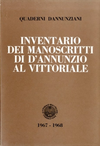Inventario dei manoscritti di d'Annunzio al Vittoriale.