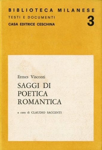 Saggi di poetica romantica.