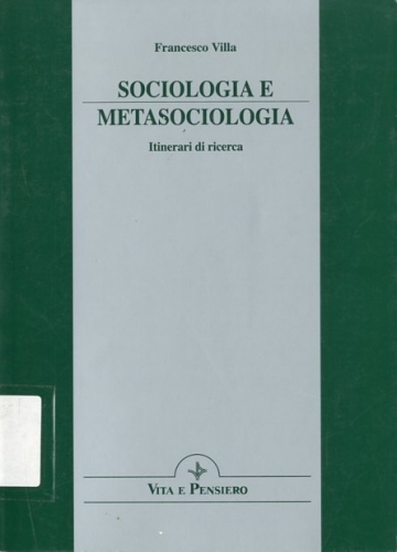 Sociologia e metasociologia.