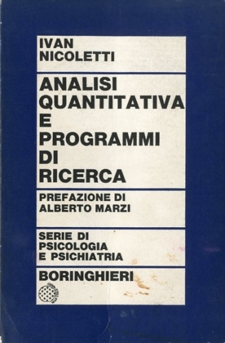 Analisi quantitativa e programmi di ricerca.