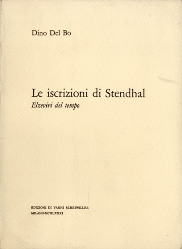 Le iscrizioni di Stendhal.
