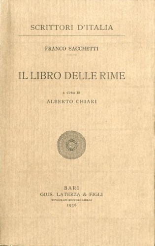 Il libro delle rime.