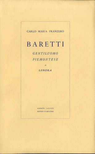 Baretti gentiluomo piemontese.