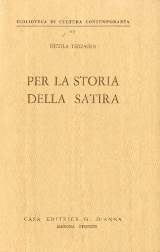 Per la storia della satira.