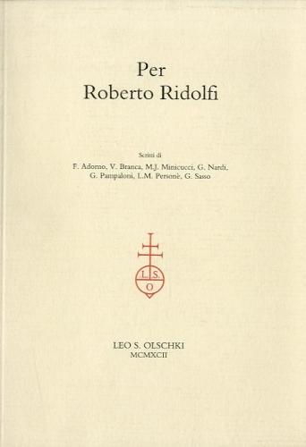 Per Roberto Ridolfi.