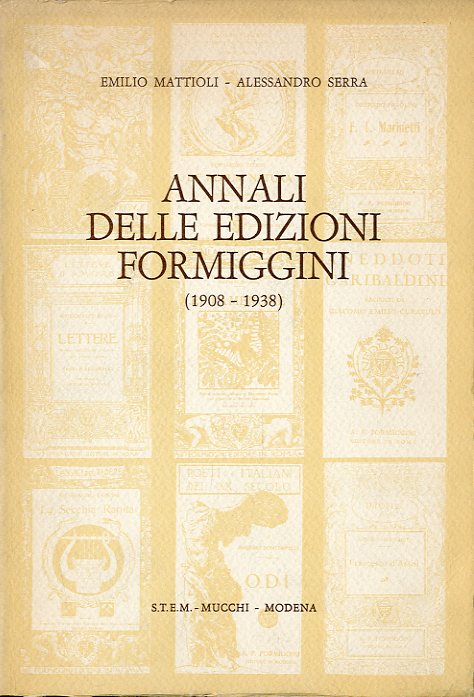 Annali delle Edizioni Formiggini (1908 - 1938).