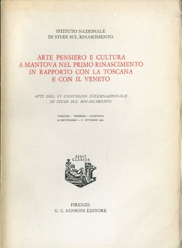 Arte pensiero e cultura a Mantova nel primo Rinascimento in …