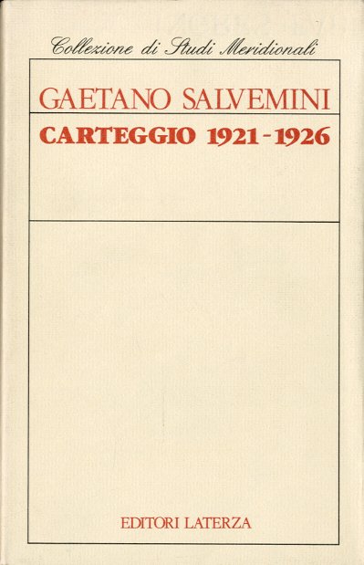 Carteggio 1921-1926.