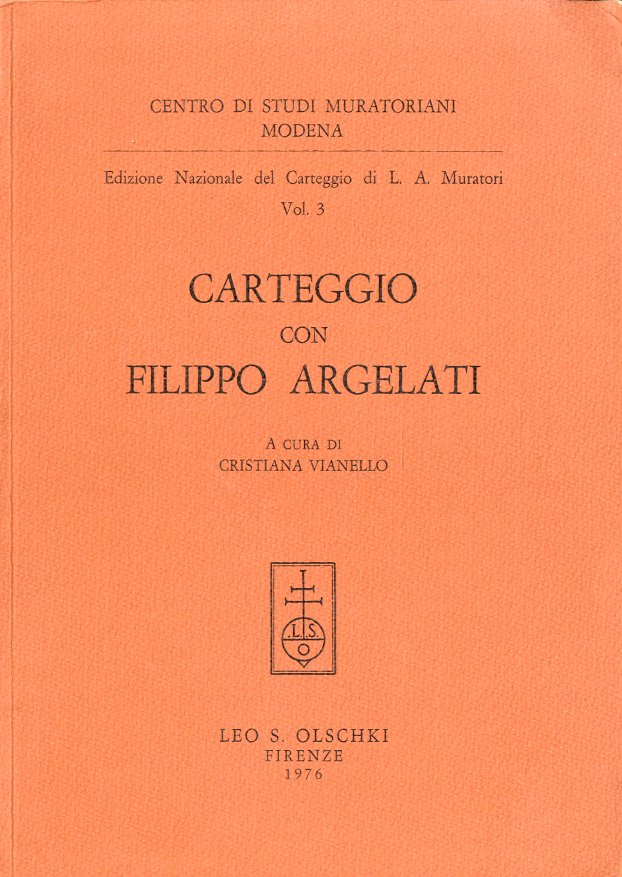 Carteggio con Filippo Argelati.
