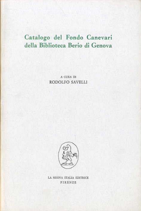Catalogo del Fondo Demetrio Canevari della Biblioteca Berio di Genova.