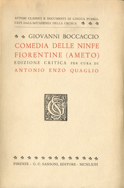 Comedia delle ninfe fiorentine (Ameto).