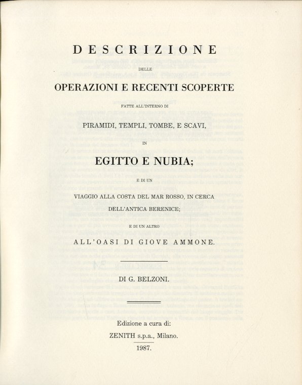 Descrizione delle operazioni e recenti scoperte fatte all'interno di piramidi, …
