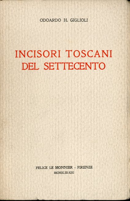 Incisori toscani del Settecento.