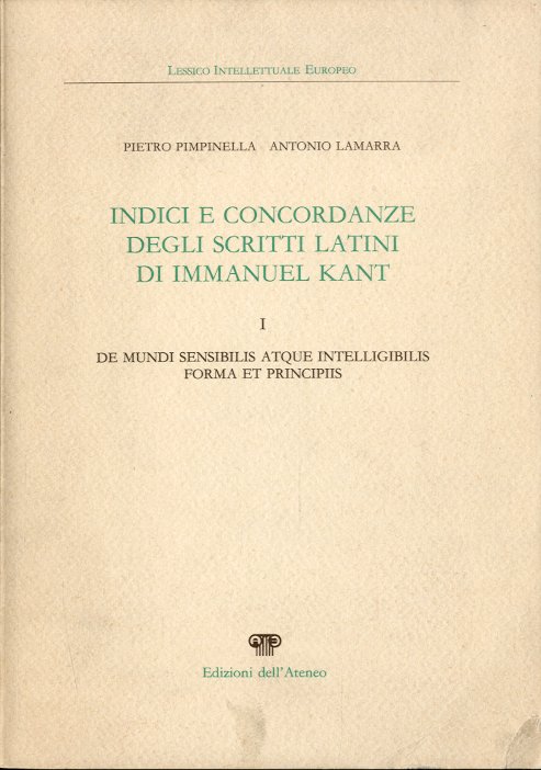 Indici e concordanze degli scritti latini di Immanuel Kant.