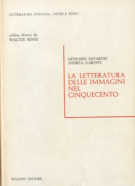 La letteratura delle immagini nel Cinquecento.