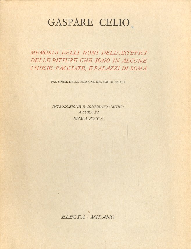 Memoria delli nomi dell'artefici delle pitture che sono in alcune …