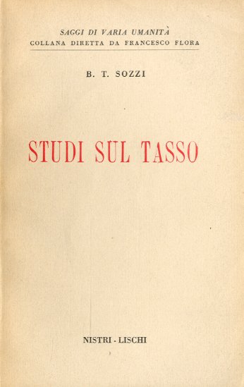 Studi sul Tasso.