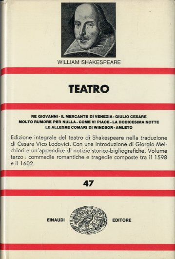Teatro. Re Giovanni - Il mercante di Venezia - Giulio …