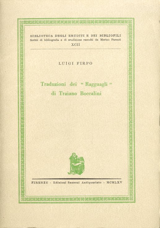 Traduzioni dei "Ragguagli di Traiano Boccalini".