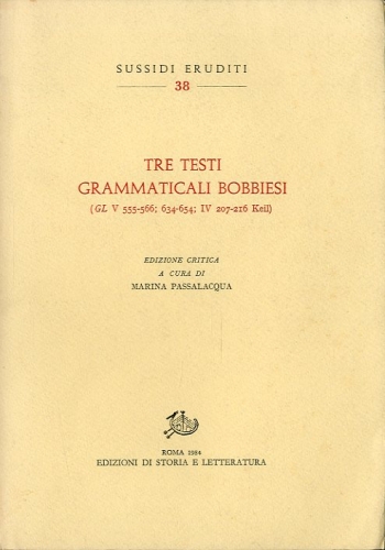 Tre testi grammaticali bobbiesi.