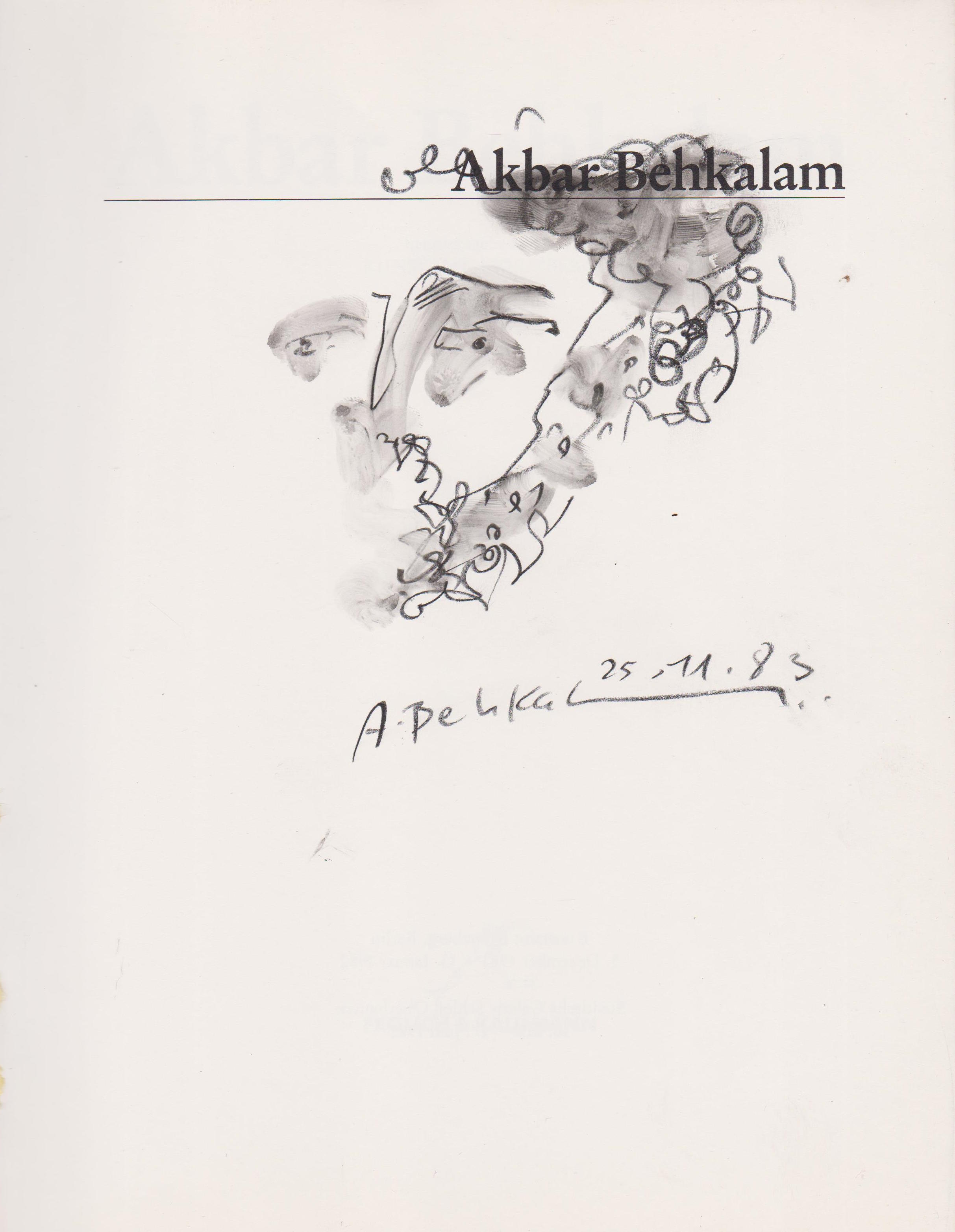 Akbar Behkalam. (Signierte Skizze!).