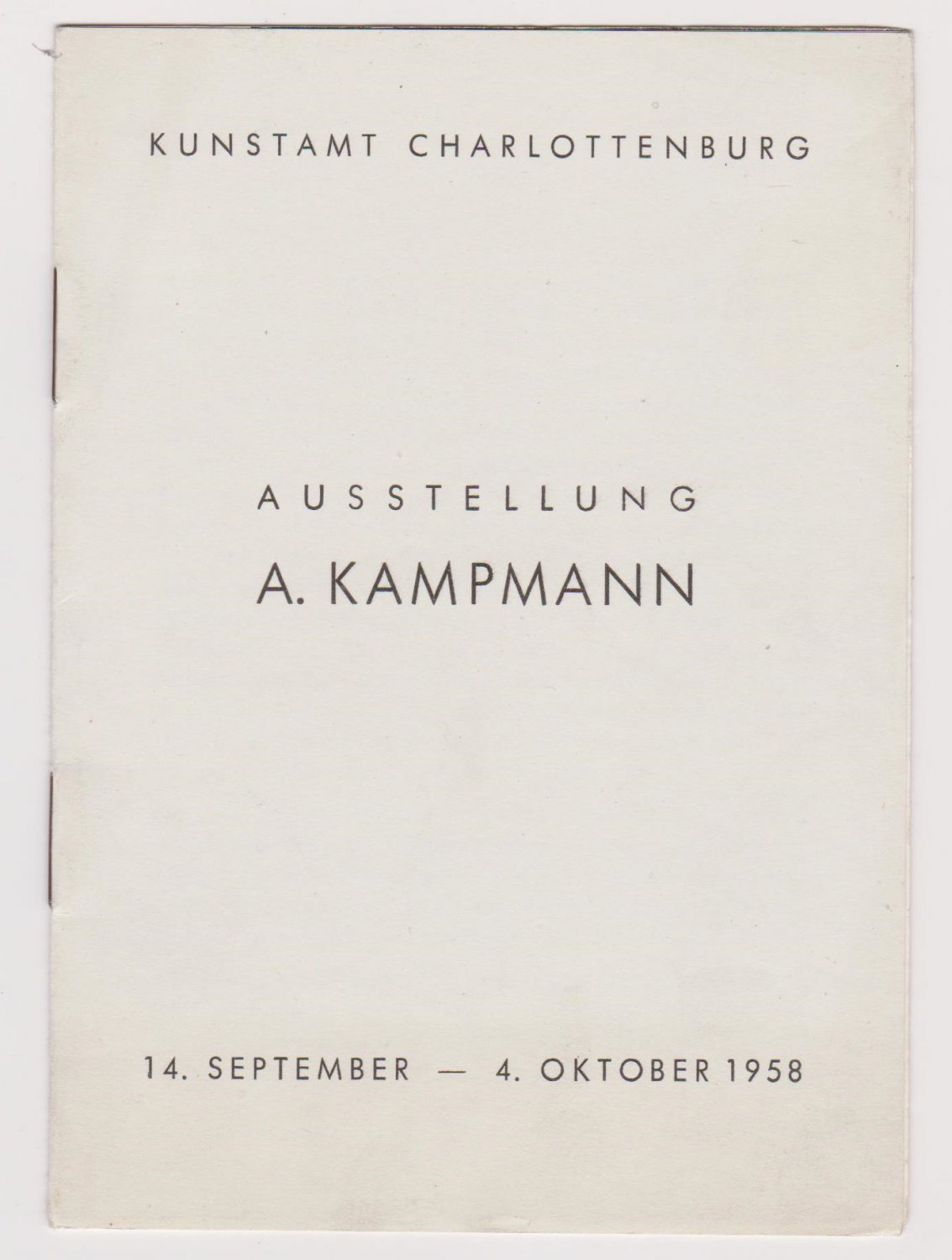 Ausstellung A. Kampmann.