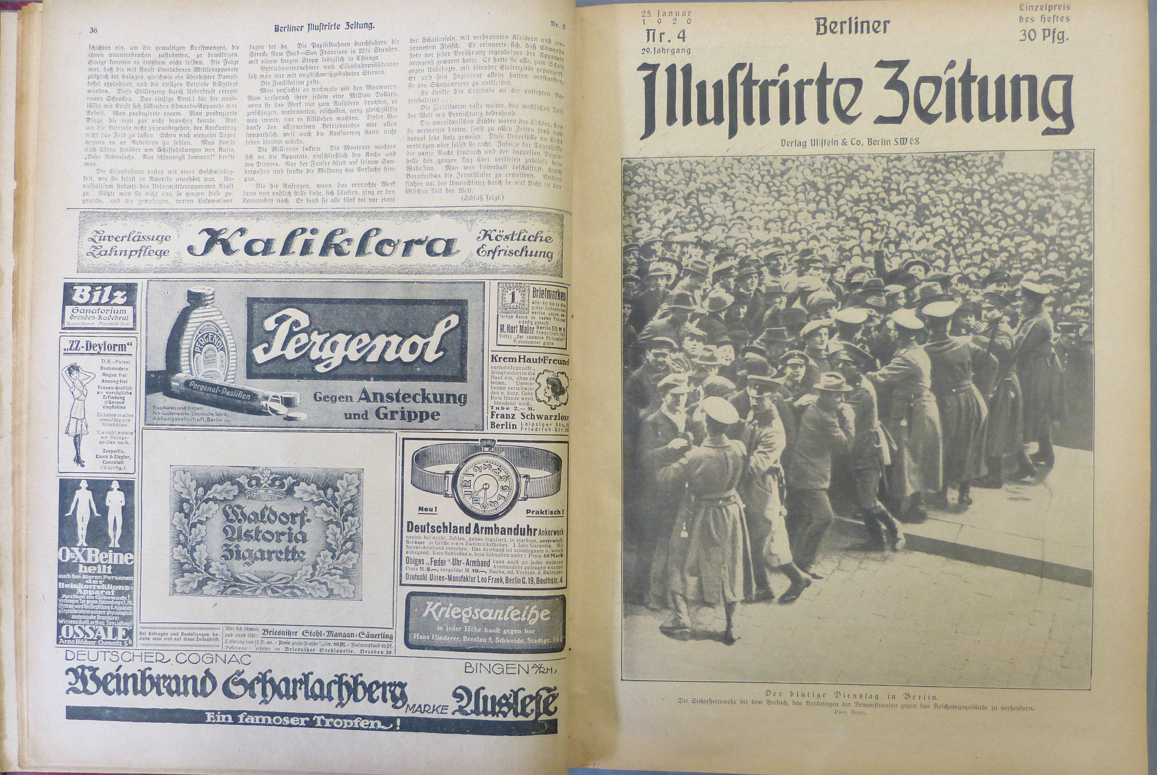 Berliner Illustrirte Zeitung. 29.Jahrgang. 1920. Nummer 1-52. (= komplett in …