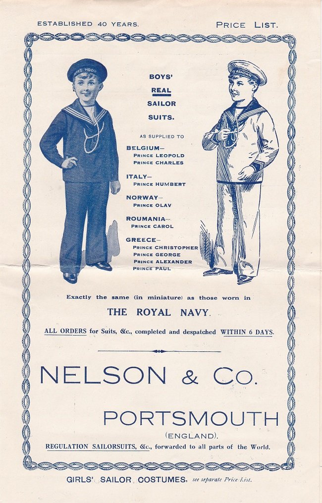 Boys' Real Sailor Suits.