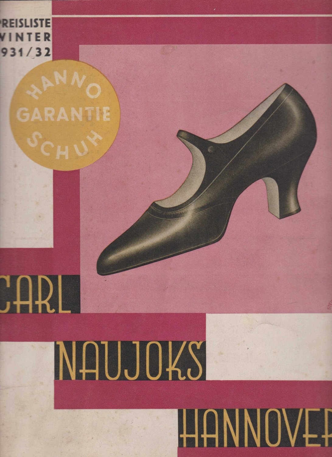 Carl Naujoks Hannover. Preisliste Herbst und Winter 1931/32.
