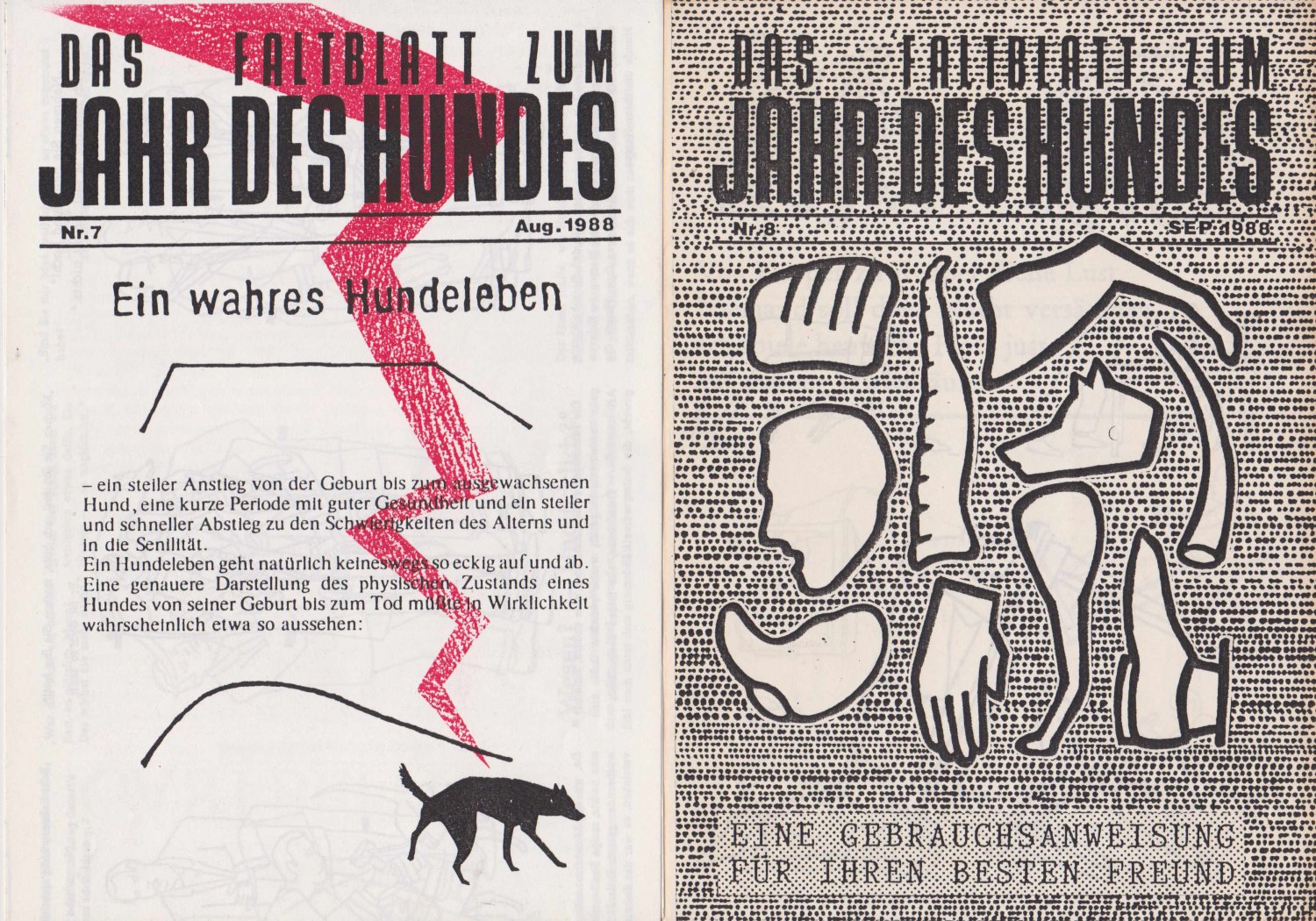Das Faltblatt zum Jahr des Hundes. Nummer 7-12.