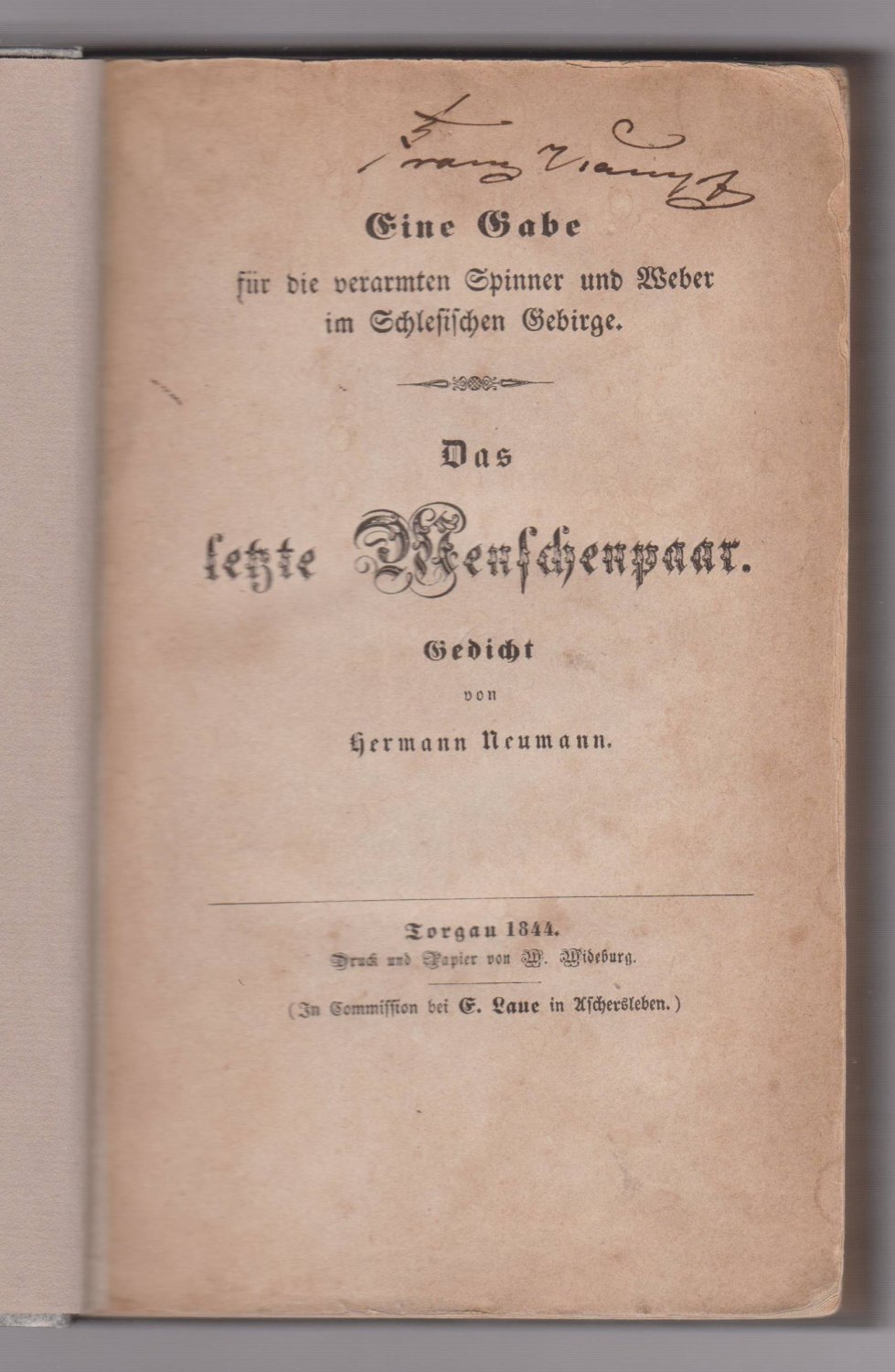 Das letzte Menschenpaar.